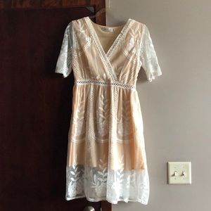 Adorable, feminine white lace dress